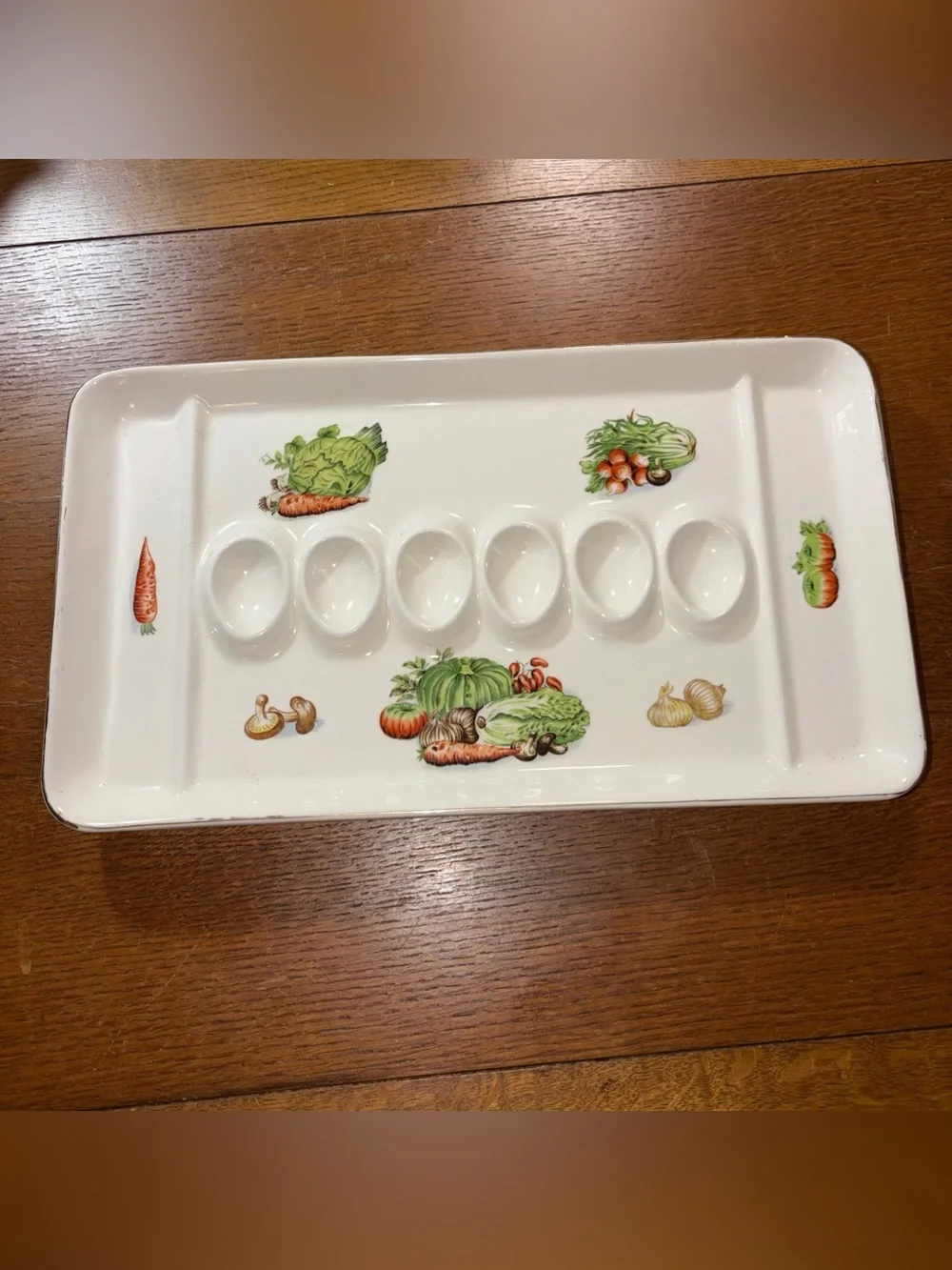 Vintage Deviled Egg Plate Relish Dish Platter Serving Tray